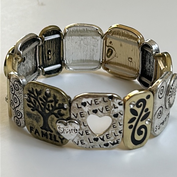Uplifting - Inspirational - Bracelet - Alternating Gold & Silver Tones - $20 - Picture 2 of 5